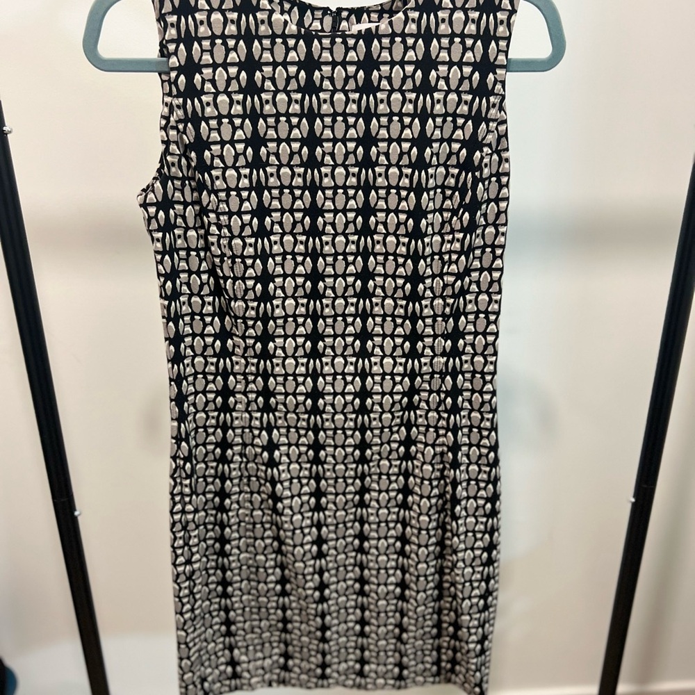 Calvin Klein Geometric Print Sleeveless Dress - Size 4